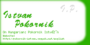 istvan pokornik business card